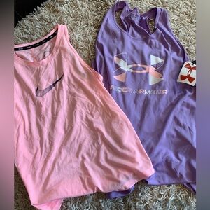 2 for $20! Under armour and Nike tanks both size girls XL—the UA tank is NWT
